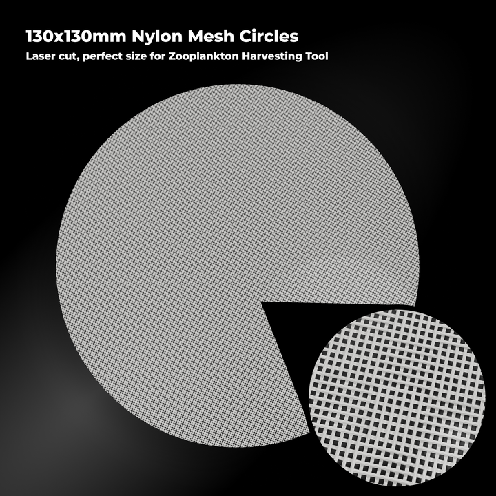 Nylon micron mesh circle, 130 mm, laser cut to fit the Zooplankton Harvesting Tool
